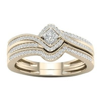 Ženski prsten 2-in-in-set odvojivi sjajni dijamantni prsten luksuzni ženski nakit set zaručnika vjenčani