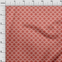 Onuone pamučne kambričke svjetlo crvene tkanine geometrijske šivaće tkanine uz dvorište tiskano diiy