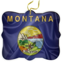 Državna zastava Montane - za unutrašnjost automobila zadnje vikendiranje zrcalo Hanger Car Pribor za