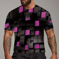 Majice za muškarce prozračne vrhove 3D novitete Thirts Grafički smiješni tinesi 3D ispisane posade kratkih