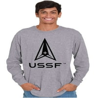 Logo Sjedinjene Države Space Force Swlica majica s dugim rukavima Muškarci Žene Brisco Marke L l