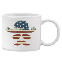 Dizajn američke zastave Hipster. Krigla -Image by shutterstock