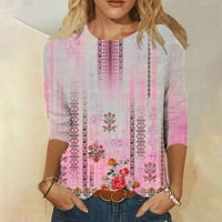 Bluze za žene Ležerne prilike za slobodno vrijeme cvjetne majice L
