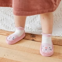 Rovga Toddler Cipele za djecu Jesen i zima slatka djeca ravne dno non klizne podne sportske cipele čarape