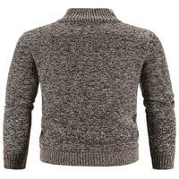 Leuncero Muns casual kardigan džemper pletiva od pune boje pleteni džemperi slim fit dugi rukav kardigans