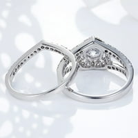 Wozhidaoke prstenovi za žene modna dama cirkonija prsten kreativni set prstenasti pribor za angažovanje