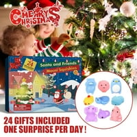 Božićni dekoracija Božićna koljena dolazi u kalendarski odjeljak Božićna gumena životinja igračka