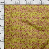 Onuone Georgette viskoza Olive Zelena tkanina Batik Craft Projekti Dekor tkanina Štampano od dvorišta