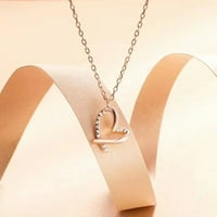 CHAOLEI ogrlice za žene vole poklon sa srčanim bakrenim ogrlica cirkon zauvijek vole heartbeatnu ogrlicu