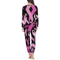 PZUQIU Stretchy Women Sleepwear Pajemma Set Pulover Top & Hlače Fit za jesen proljeće zima, casual dugih