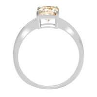 2. CT sjajan blistavo Cleani simulirani dijamant 18k bijeli zlatni pasijans prsten sz 9