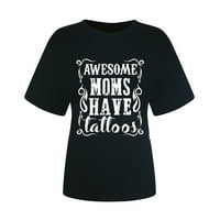 Darzheooy Women T majica majica Tees Funny Slatka majica kratkih rukava Mama Poklon Personalizirano