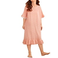 Ženske spavaćice Sleeress Polka Dot ruffleshirts Coral Pink XL