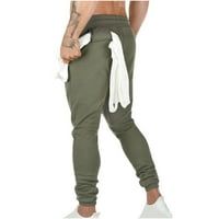 Muški duksevi modne istekne hlače mršave tanke fit lagane hlače vježbaju duksere sa džepovima