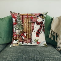 Božićni jastučnice Xmas Element skriveni patentni zatvarač Santa Claus Backing Cover Cover Cover Home