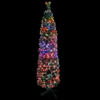Vidaxl ukras božićnog stabla umjetno tanko drvo sa optičkim vlaknima