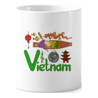 Vijetnam Nacionalni simbol Znamenitosti uzorak četkica za zube šalica za pečanje CERC postolje za olovke