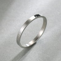 Prstenovi od nehrđajućeg čelika za muškarce Žene Srebrni vjenčani prsten jednostavan opseg Postavljena