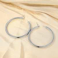 Naušnice za bestyle obruče za žene djevojke srebrne minđuše od nehrđajućeg čelika kruga za zabavu nakita