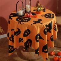 Yipa Halloween narančasta izvezena stolna krpa ukrasna blagovaonica pokriva pukovnik za prašinu prašinu