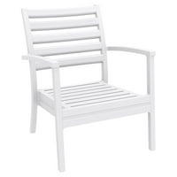 Artemis XL klupska stolica Bijela sa jastucima od sunčanih ugljena