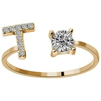 Prstenovi za žensku modernu i otvaranje slova sa dijamantskim prstenom dame nakita