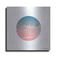 Luxe Metal Art 'Ocean Circle' sa sedam drveća Dizajn, metalna zidna umjetnost, 36 x36