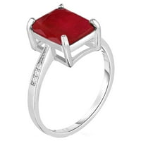 Najbolji poklon nakit modnih prstenova kvadratnih boja mali svježi prsten dame prsten za djevojku crvena