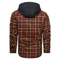 Muška jakna za flannel košulju jesen zima topli prekrivani kaputi s dugim rukavima meko dugme debele