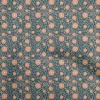 Onuone pamuk poplin tamna teal plava tkanina azijski suzani šivati ​​zanatske projekte Tkanini otisci