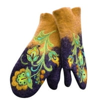 Zimske rukavice, ženske šarene vezene rukavice zimske božićne rukavice tople rukavice