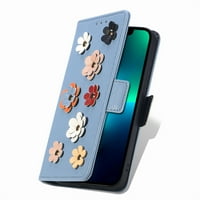Nalacover novčanik za iPhone Pro, zaštita stilski 3D cvijeće PU kožni i meki TPU Shootofofflifroot prorez