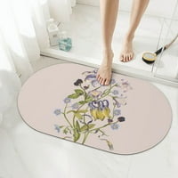 Apsorbentni kupatilo, akvarel lila Dekoracija Neklizajuća kadetska prostirka za kuhinjski tuš umivaonik,