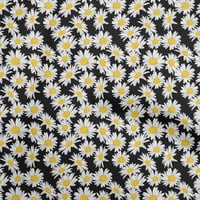 Onuone viskoza šifonska crna tkanina cvjetna šivaća tkanina od dvorišta tiskana diplomirana odjeća šivica