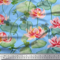 Soimoi Satin Silk tkanina odlazi i lotos cvijet za štampanje tkanine sa dvorištem široko