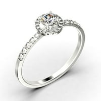 Zasljepljujući minimalistički prsten za ručni rez dijamantski moissan zaručni prsten, vjenčani prsten
