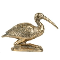 Kleeling Crane Figurine - 7 10,5 3 - antički zlato