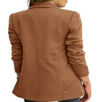 Ženska odjeća Otvoreno Prednje poslovne jakne Dugi rukav Blazer Elegant Cardigan Jakne uredski kaput