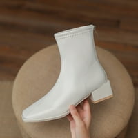 Gubotare Boots za ženska modna ženska visoka platforma MID CALF klinovi Visoka peta okruglica širokim