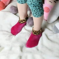 TODDLER Zima topli leopard Print Podne čarape Ne klizanje Početna Indoor papuče Sock Kid Podni čarape