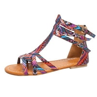 Cuoff Womens Sandale vjetroemijski stil velike veličine kontrast sandale višebojne