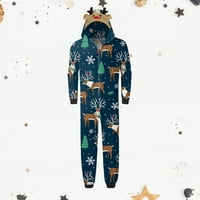 Yubatuo Božićna porodica koja odgovara Hoodie Pijamas setovi snježne pahulje božićno drvce dugih rukava