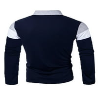 Glonme Striped Pulover za muškarce Casual Golf Tee Athletic polo majica svijetlo siva 5xl