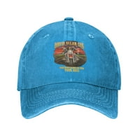 Muški i žene su opterenuli jedinstveni otisak sa Davidom Allan Coe logotip podesivim traper cap plavom