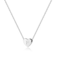 Sterling srebrna srčana inicijalna ogrlica za djevojčice tinejdžerske djevojke djeca djece