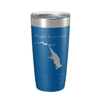 Magic Reservoir Tumbler Laserska karta Izolirana lasersko urezano šalica za kavu Idaho Oz Royal Blue