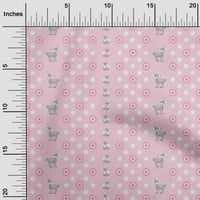 Onuone pamučne svilene svetlo ružičaste tkanine životinjski šivaći zanatske projekte Tkanini otisci