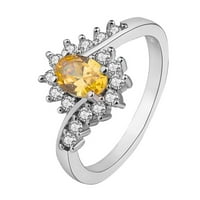 Mnjin ženski prstenovi srebrni rinestone prstenovi ženski prstenovi sjajni prstenovi za žene i muške