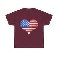 Američka zastava SRCE Unise grafička majica, Veličine S-5XL