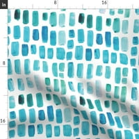 Plišani minky baca, 50 70 - akvamarin mozaik mozaika obojena akva teal crtice plava modernu ispisu od